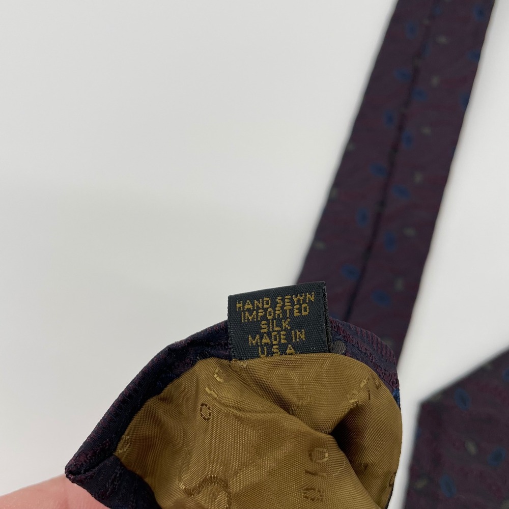 Robert Talbott Studio Tie Men's Extra Long Multicolored Geometric Silk Hand Sewn - Picture 3 of 4
